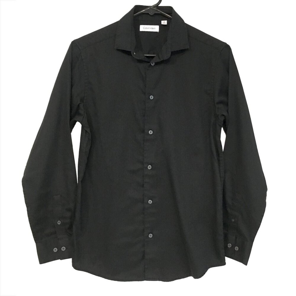 Calvin Kline Men's Black Dress Shirt Size16 Regular